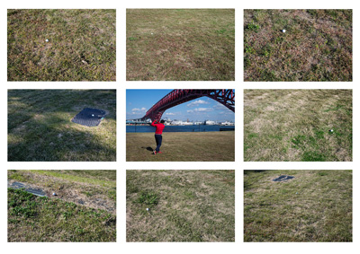 No6 par3 人工島Nの端にある公園のようなショートホールです。大橋へ向けてナイスショット！ 