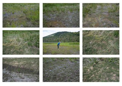 No17 par4 大阪湾への埋め立て土砂を採取した跡地パークMにあるミドルホールです。ティーショットは山へ向かって豪快に飛ばしていきましょう